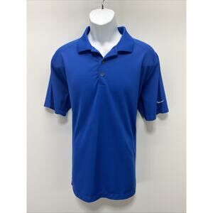 Nike Shirt Men's L Blue Dri-Fit Tour Performance Golf Polo Golfer 818050-480